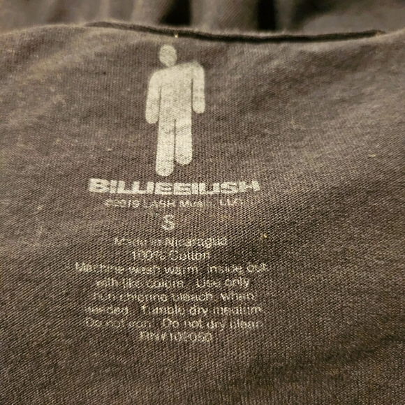 Billie Eilish Black Spider Band Shirt Size Small - Picture 6 of 6